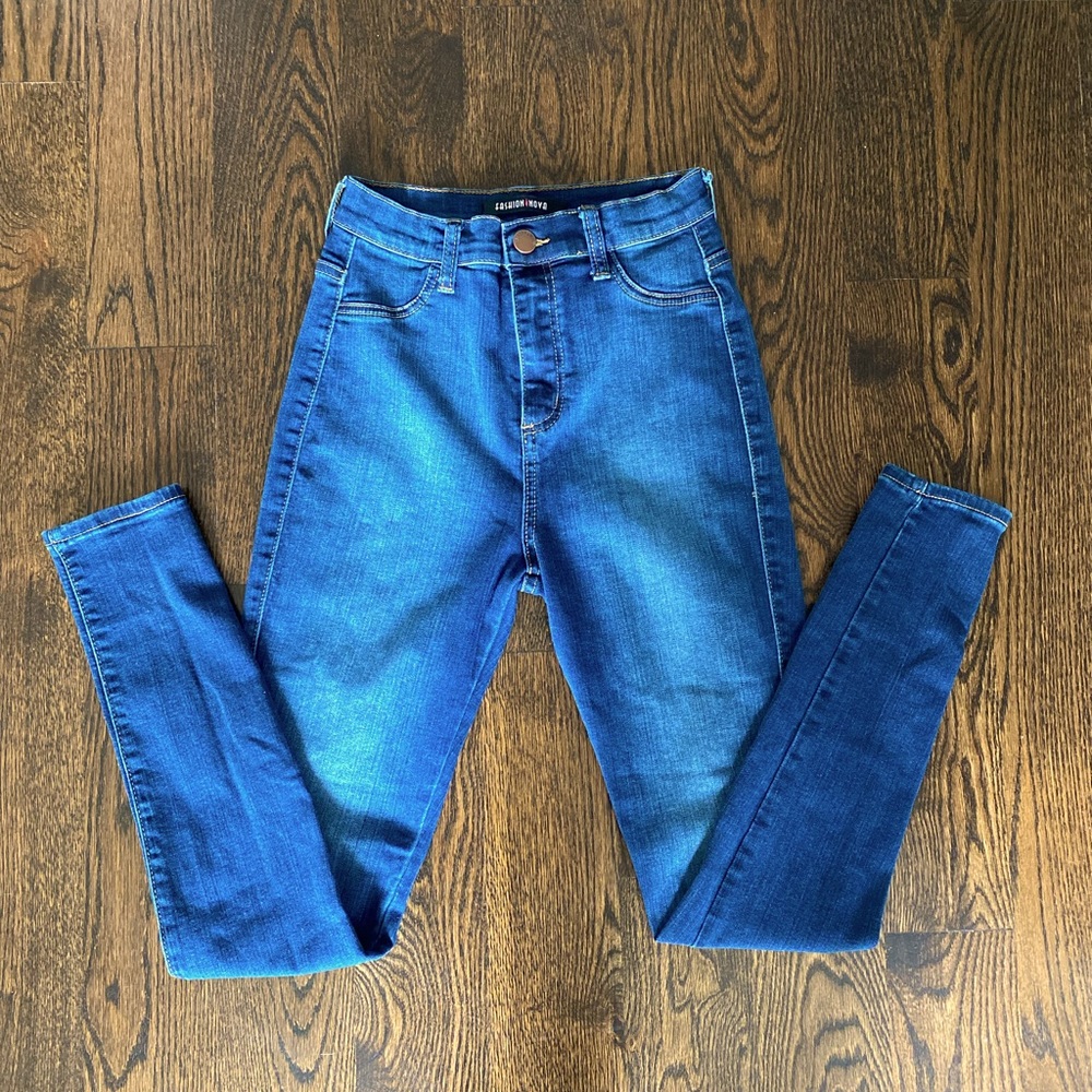 Highwaisted Skinny Jeans Dark Wash